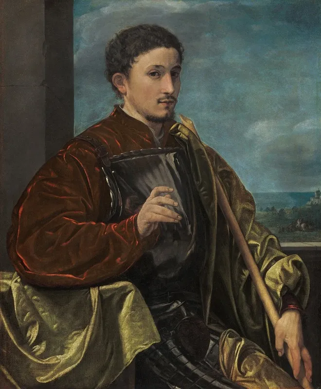 Portrait Of A Knight Wall Art by Giovanni Girolamo Savoldo - High-Resolution Digital Print