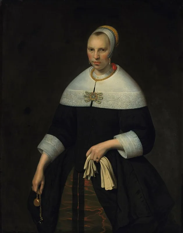 Portrait Of A Lady 180 Wall Art by Jan Albertsz. Rotius - High-Resolution Digital Print