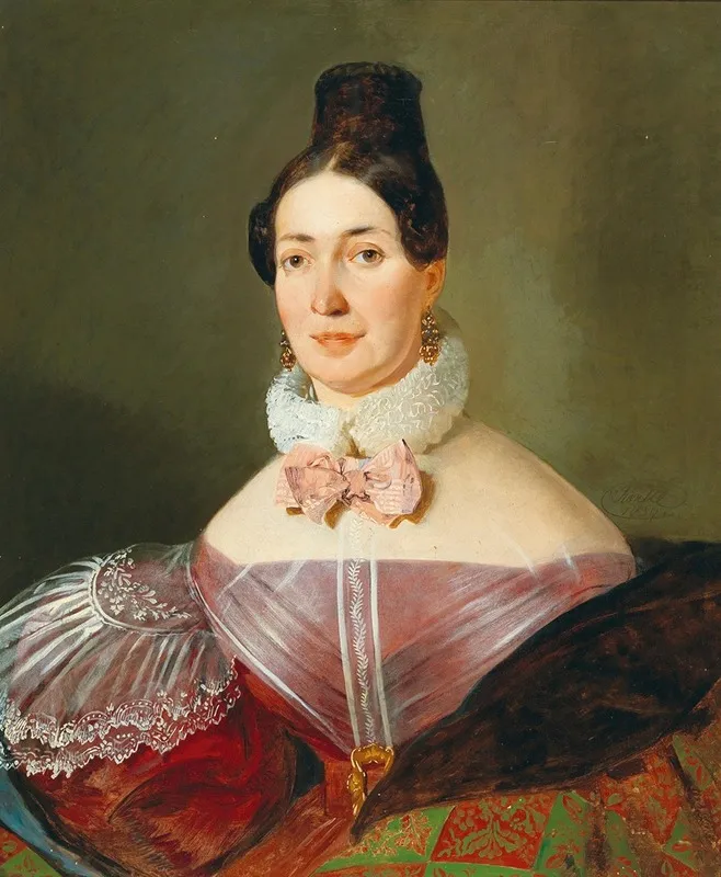 Portrait Of A Lady 182 Wall Art by Johann Matthias Ranftl - High-Resolution Digital Print