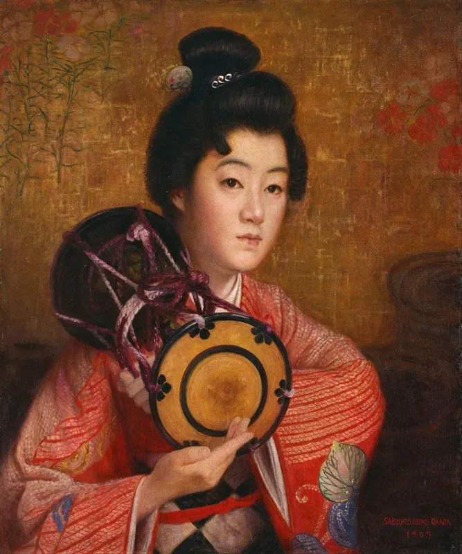 Portrait Of A Lady 185 Wall Art by Okada Saburōsuke - High-Resolution Digital Print