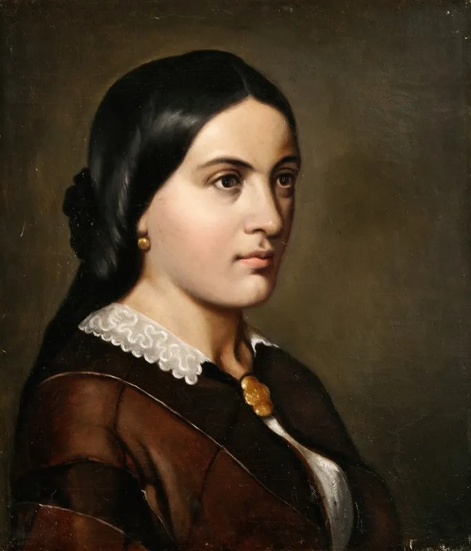 Portrait Of A Lady 212 Wall Art by Augusta Borg - High-Resolution Digital Print