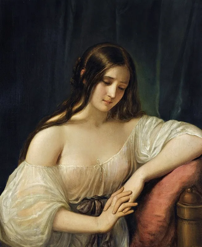 Portrait Of A Lady 21 Wall Art by Natale Schiavone - High-Resolution Digital Print