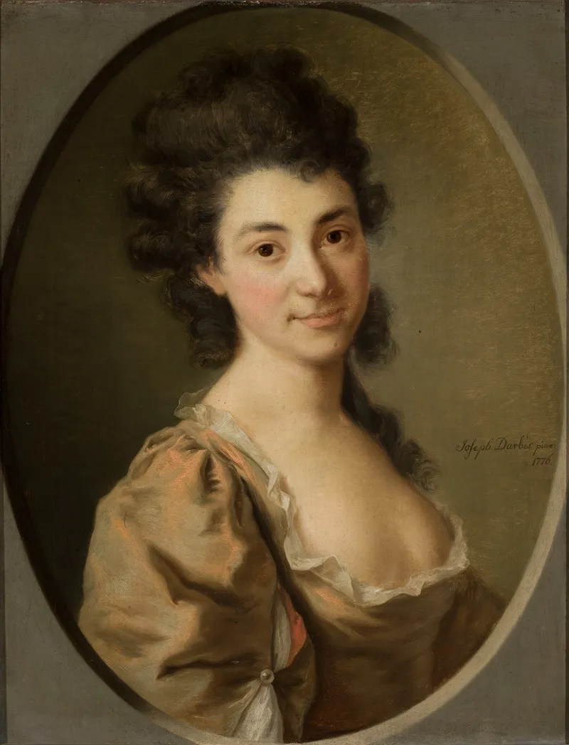 Portrait Of A Lady 221 Wall Art by Joseph Friedrich August Darbes - High-Resolution Digital Print