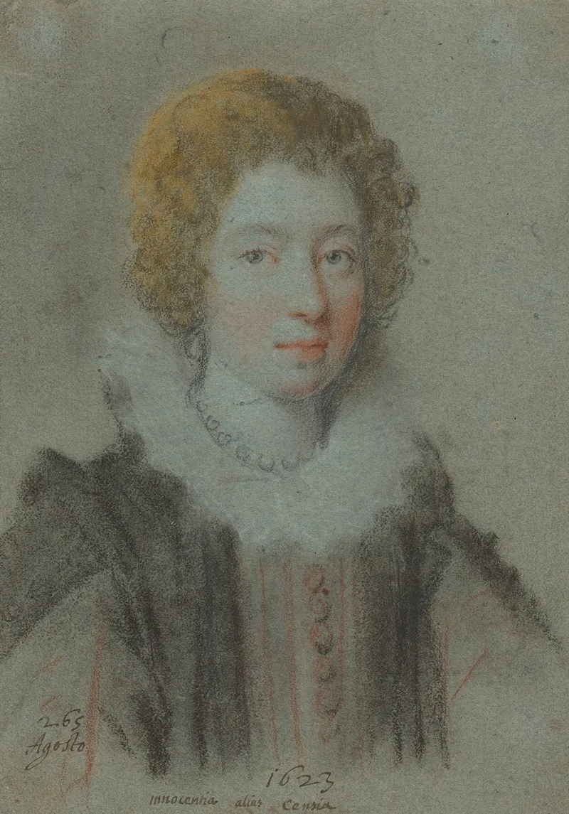 Portrait Of A Lady 72 Wall Art by Ottavio Leoni - High-Resolution Digital Print