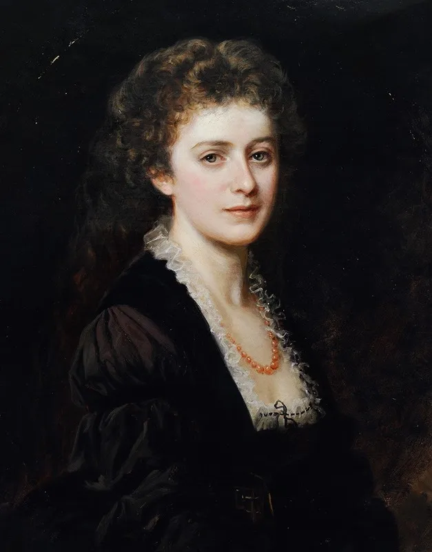 Portrait Of A Lady 8 Wall Art by Eduard Ritter von Engerth - High-Resolution Digital Print
