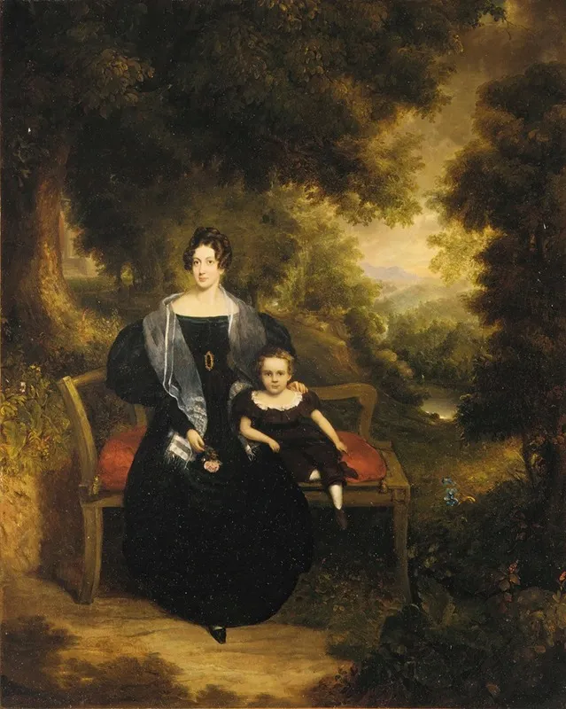 Portrait Of A Lady And Child Wall Art by George W. Twibill Jr. - High-Resolution Digital Print