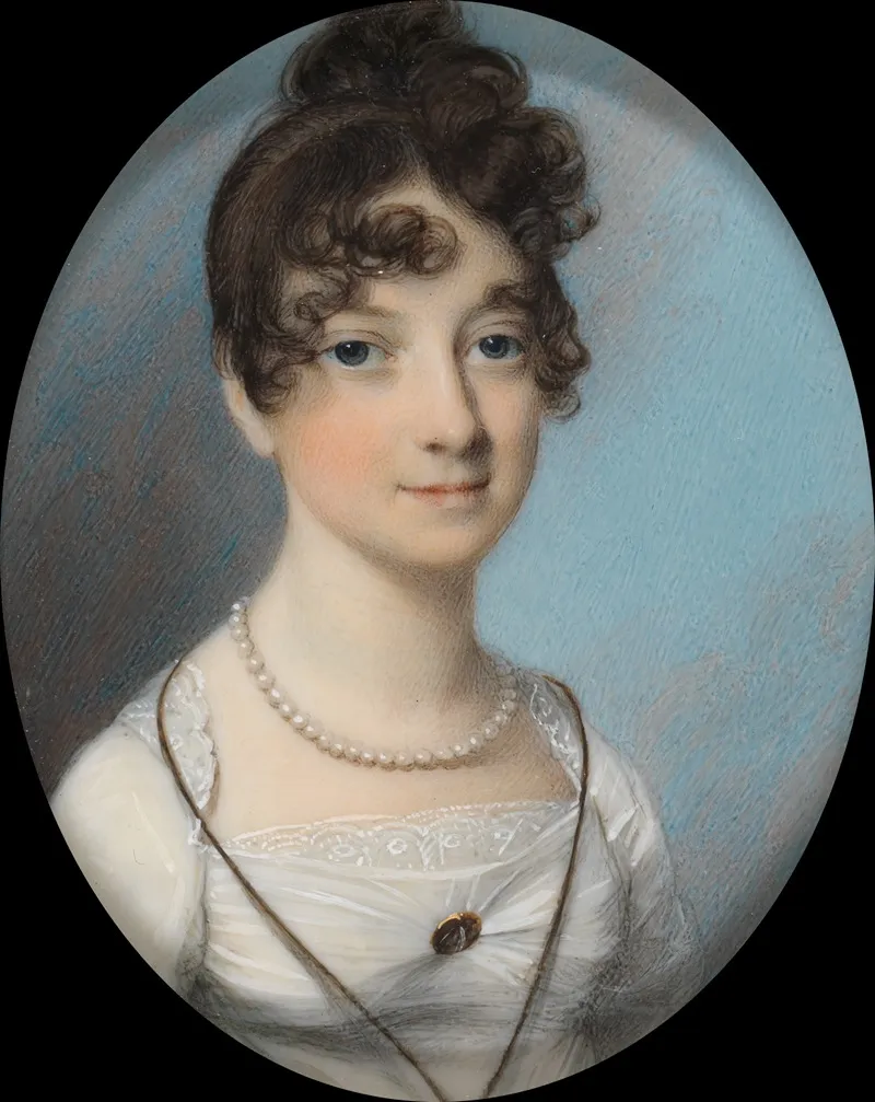 Portrait Of A Lady Called Miss Barclay Wall Art by George Engleheart - High-Resolution Digital Print