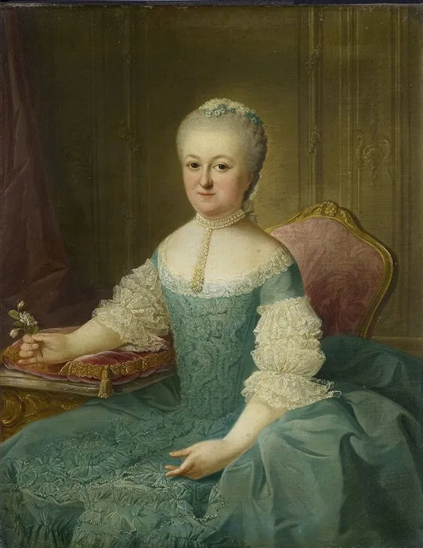 Portrait Of A Lady From The Van De Poll Family Possibly Anna Maria Dedel Wife Of Jan Van De Poll Wall Art by Guillaume de Spinny - High-Resolution Digital Print