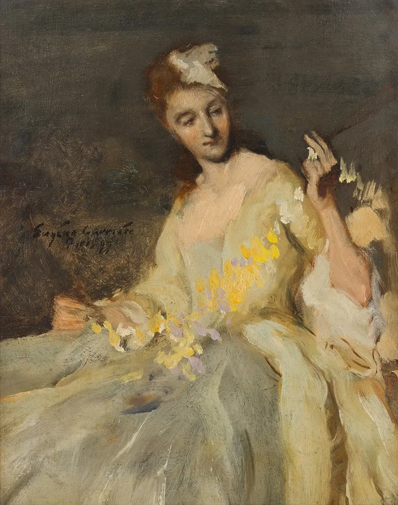 Portrait Of A Lady In A Ball Gown