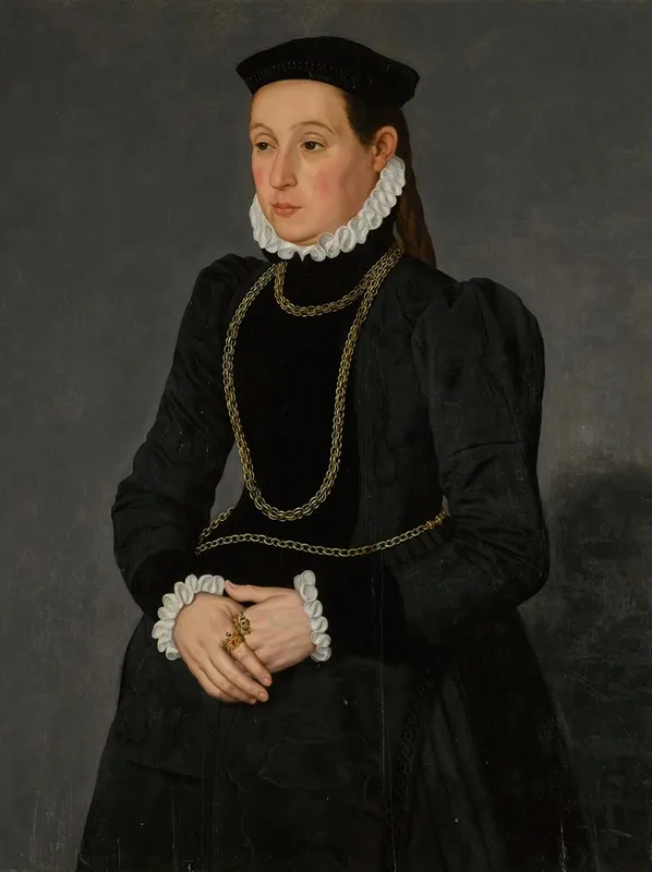 Portrait Of A Lady Possibly Margaretha Mertha Wife Of Hendrik Pilgram Wall Art by Nicolas Neufchâtel - High-Resolution Digital Print
