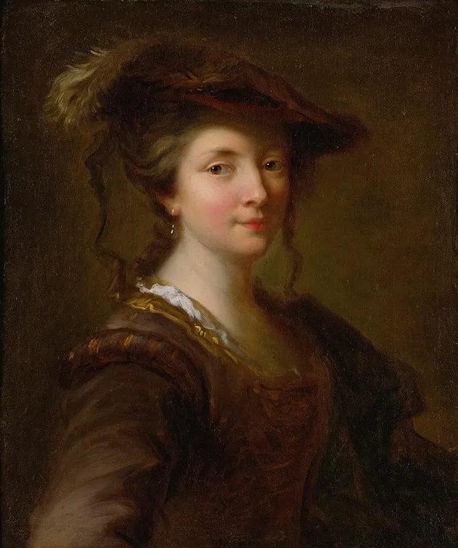 Portrait Of A Lady Said To Be Louise Julie De Nesle Comtesse De Mailly Wall Art by Alexis Grimou - High-Resolution Digital Print