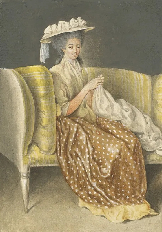 Portrait Of A Lady Sewing