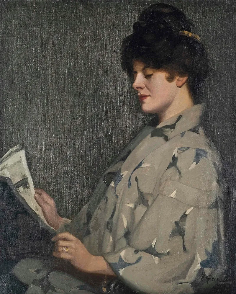 Portrait Of A Lady Thought To Be Irene Vanburgh Wall Art by David Gauld - High-Resolution Digital Print