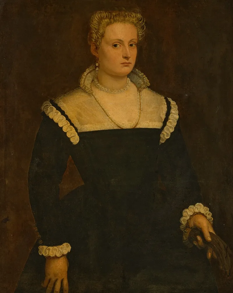 Portrait Of A Lady Traditionally Identified As A Member Of The Morosini Family Of St Formos Wall Art by Francesco Montemezzano - High-Resolution Digital Print
