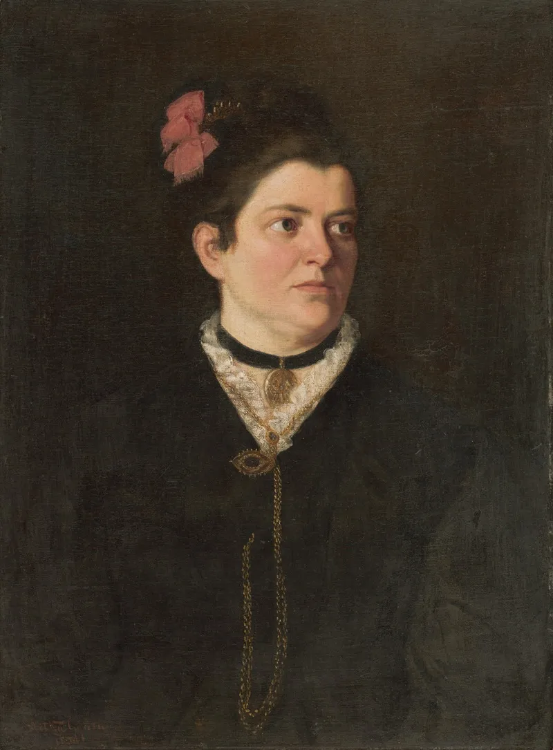 Portrait Of A Lady With A Pink Bow