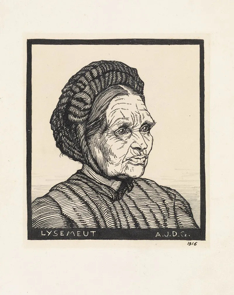 Portrait Of A Laren Farmers Wife Named Lysemeut Wall Art by Julie de Graag - High-Resolution Digital Print