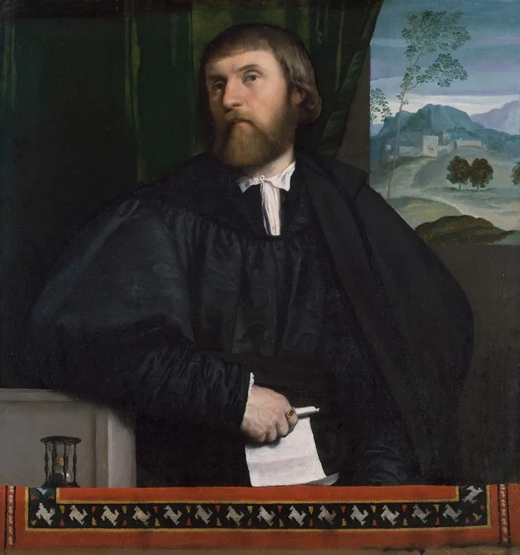 Portrait Of A Man 166 Wall Art by Moretto Da Brescia - High-Resolution Digital Print