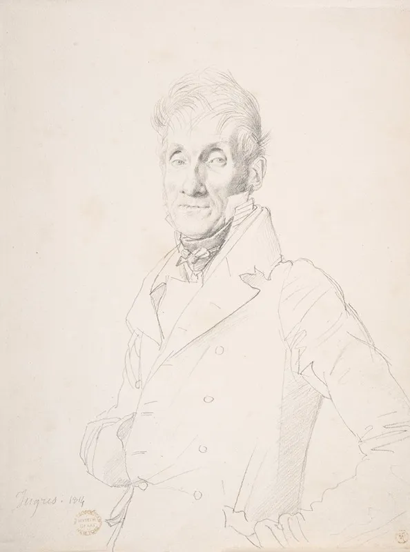 Portrait Of A Man 175 Wall Art by Jean Auguste Dominique Ingres - High-Resolution Digital Print