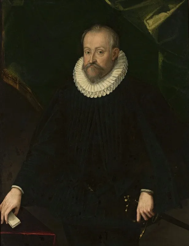 Portrait Of A Man 177 Wall Art by Hans von Aachen - High-Resolution Digital Print