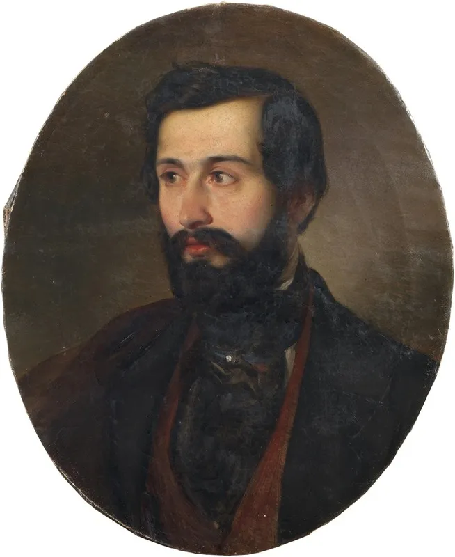 Portrait Of A Man 246 Wall Art by Alajos Györgyi Giergl - High-Resolution Digital Print