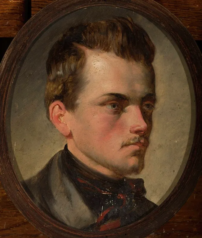 Portrait Of A Man 269 Wall Art by Kazimierz Mordasewicz - High-Resolution Digital Print
