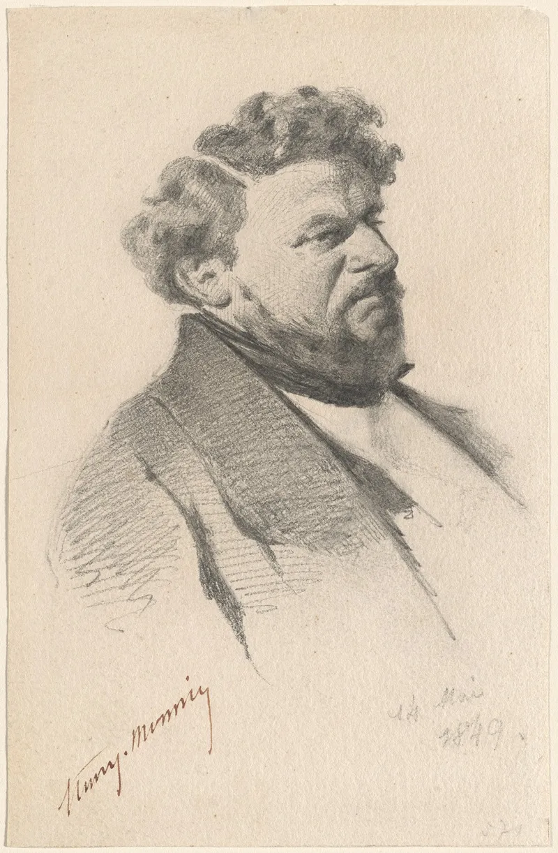Portrait Of A Man 68 Wall Art by Henry Bonaventure Monnier - High-Resolution Digital Print