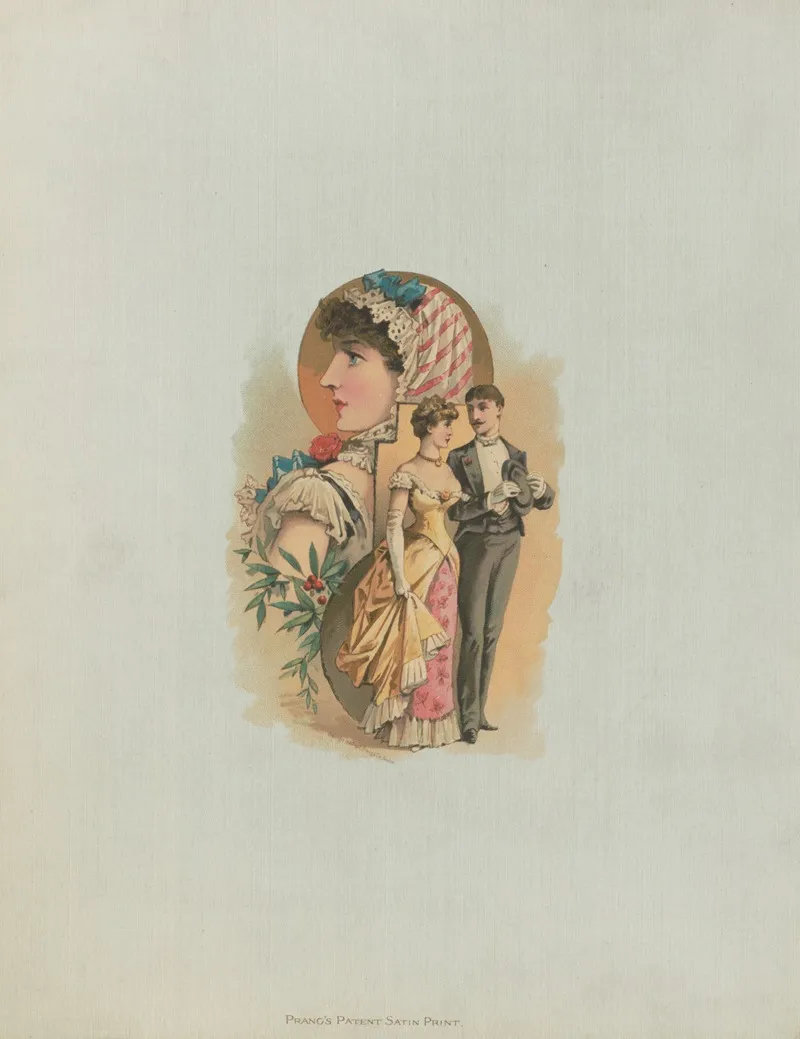 Portrait Of A Man And A Woman Dressed For A Ball