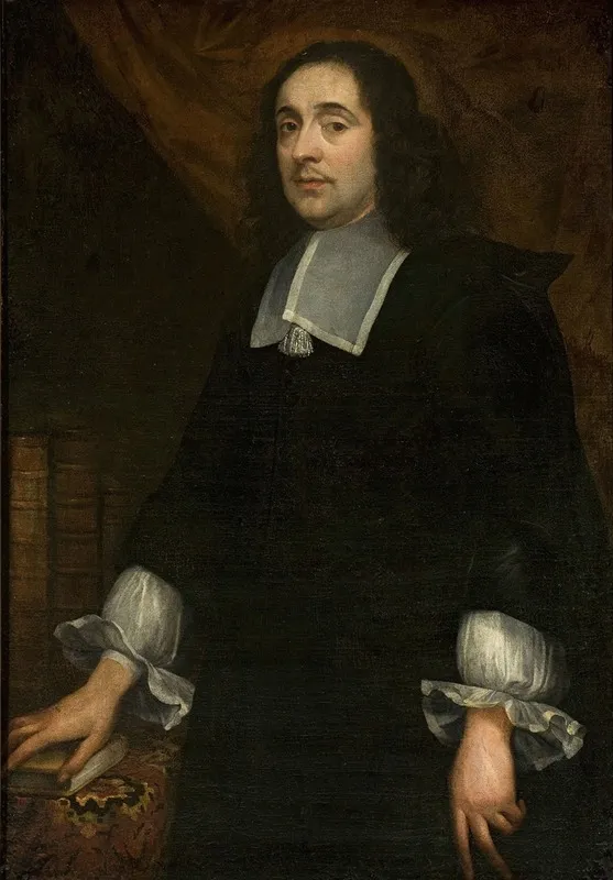 Portrait Of A Man At The Table Covered With A Carpet Wall Art by Jan De Baen - High-Resolution Digital Print
