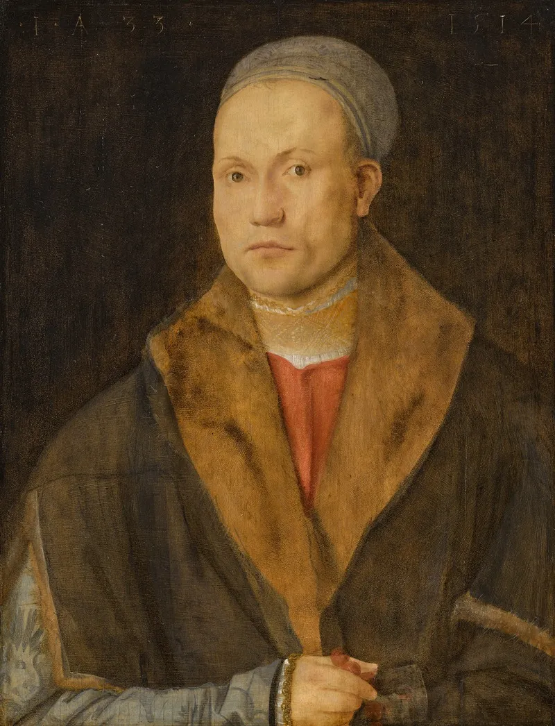Portrait Of A Man Here Identified As Christoph Scheurl 1481 1542 Wall Art by Hans Süss von Kulmbach - High-Resolution Digital Print