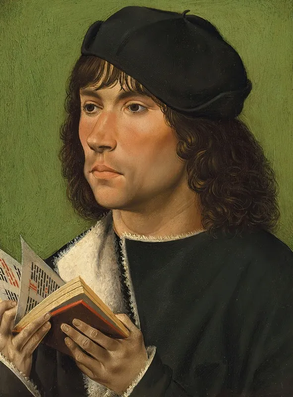 Portrait Of A Man Holding A Prayer Book Wall Art by Burgundian Master - High-Resolution Digital Print