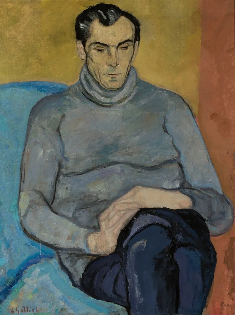 Portrait Of A Man In A Grey Sweater