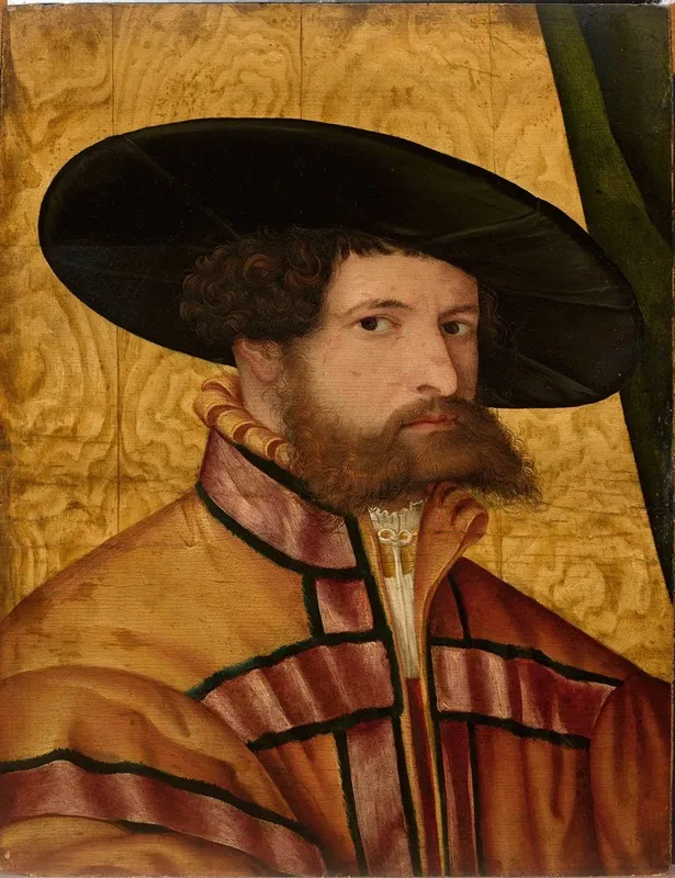 Portrait Of A Man In A Hat 5 Wall Art by Hans Schöpfer the Elder - High-Resolution Digital Print
