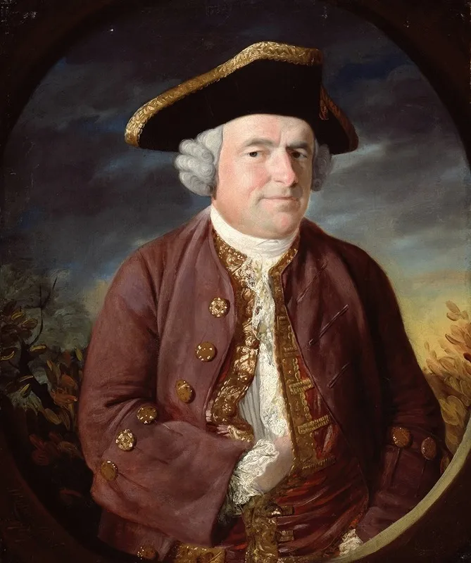 Portrait Of A Man In A Tricorn Hat 2 Wall Art by John Russell - High-Resolution Digital Print