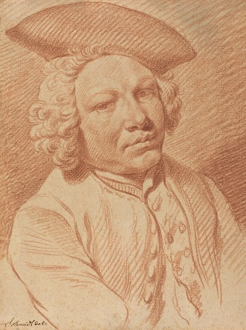 Portrait Of A Man In A Tricorn Hat Wall Art by Georg Friedrich Schmidt - High-Resolution Digital Print