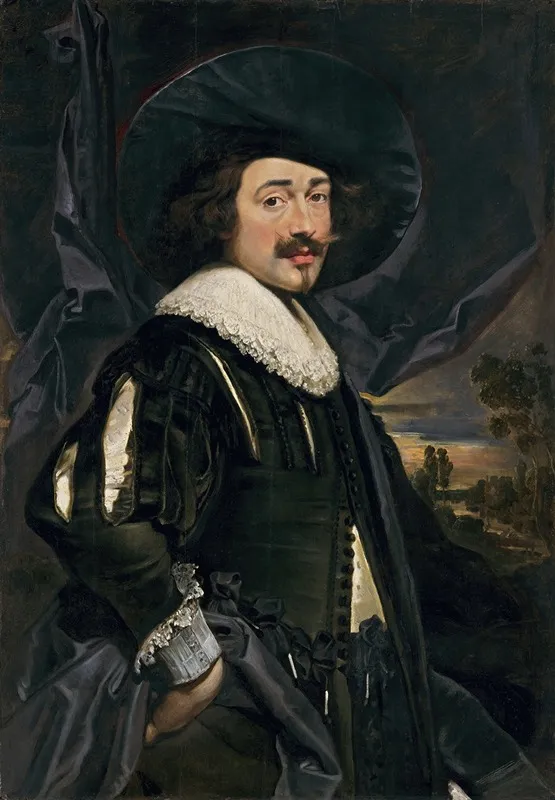 Portrait Of A Man In A Wide Brimmed Hat Wall Art by Flemish 17th Century (Possibly Jan Cossiers) - High-Resolution Digital Print