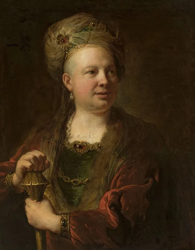 Portrait Of A Man In An Eastern Costume Wall Art by Alexis Grimou - High-Resolution Digital Print
