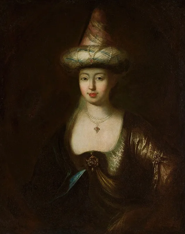 Portrait Of A Man In An Oriental Costume Wall Art by Antoine Pesne - High-Resolution Digital Print