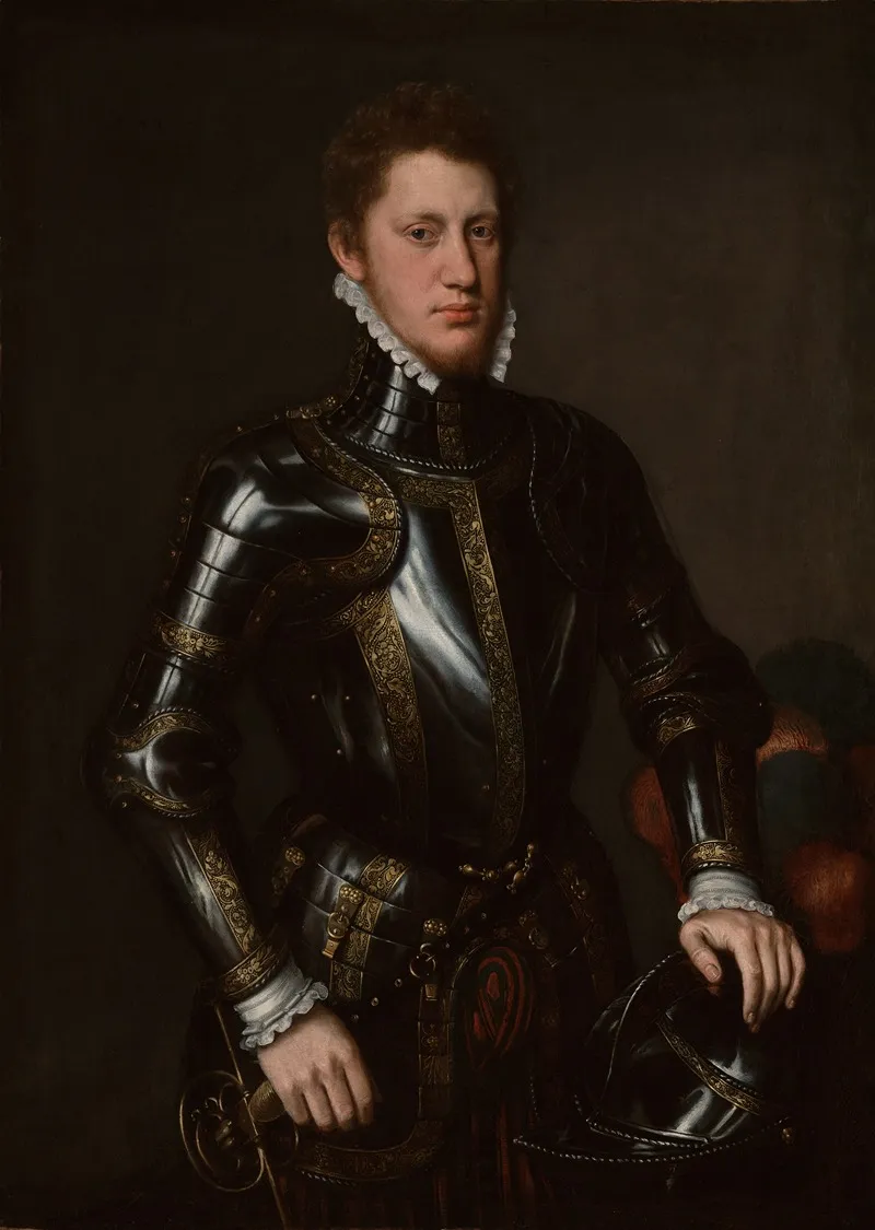 Portrait Of A Man In Armor 3 Wall Art by Follower of Antonis Mor - High-Resolution Digital Print