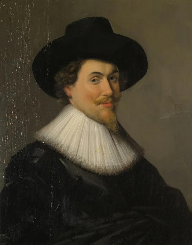 Portrait Of A Man In Black 2 Wall Art by Follower of Frans Hals - High-Resolution Digital Print