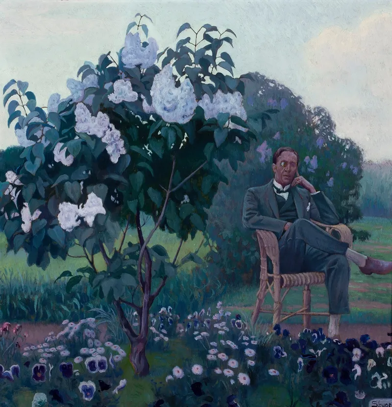 Portrait Of A Man In The Garden Wall Art by Stanisław Szygell - High-Resolution Digital Print