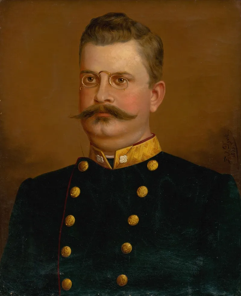 Portrait Of A Man In Uniform Wall Art by F.J. Dyck - High-Resolution Digital Print