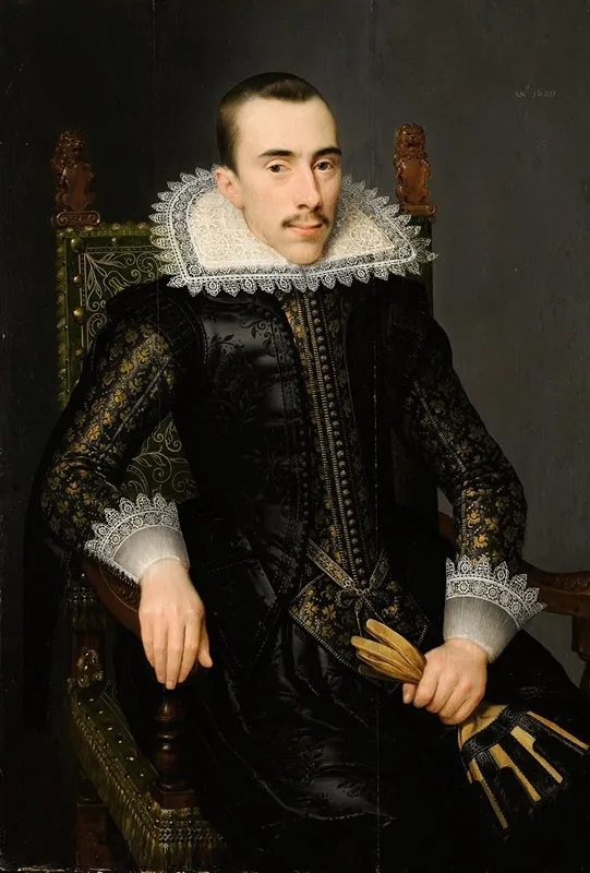 Portrait Of A Man Possibly Walterus Fourmenois 1596 1653 Wall Art by Salomon Mesdach - High-Resolution Digital Print