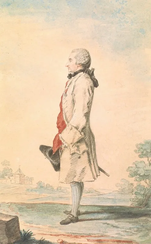 Portrait Of A Man Standing With Hat In Hand