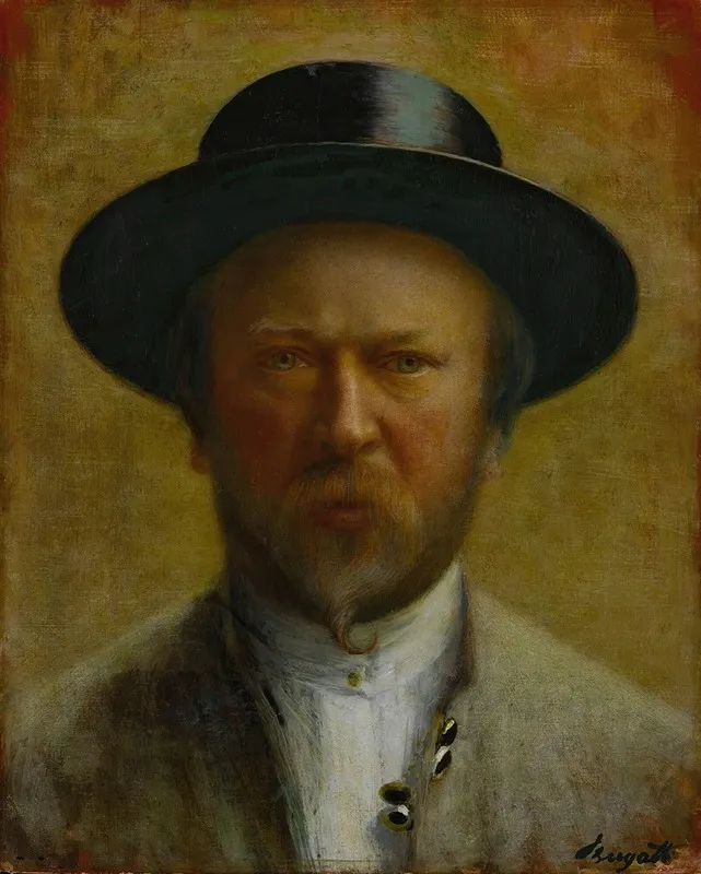 Portrait Of A Man Traditionally Identified As A Self Portrait Wall Art by Carlo Bugatti - High-Resolution Digital Print