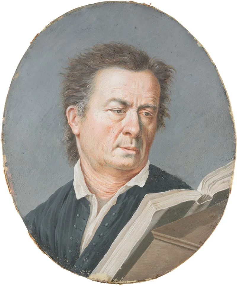 Portrait Of A Man Whilst Reading Wall Art by William Berczy - High-Resolution Digital Print