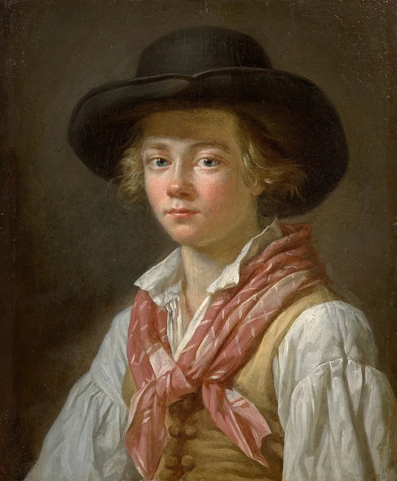 Portrait Of A Man With A Black Hat Wall Art by Marc-Antoine Bilcocq - High-Resolution Digital Print