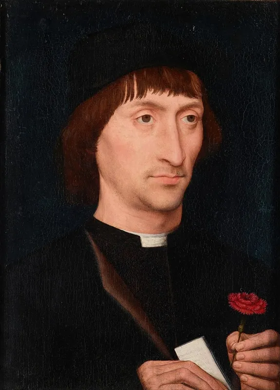 Portrait Of A Man With A Pink 2
