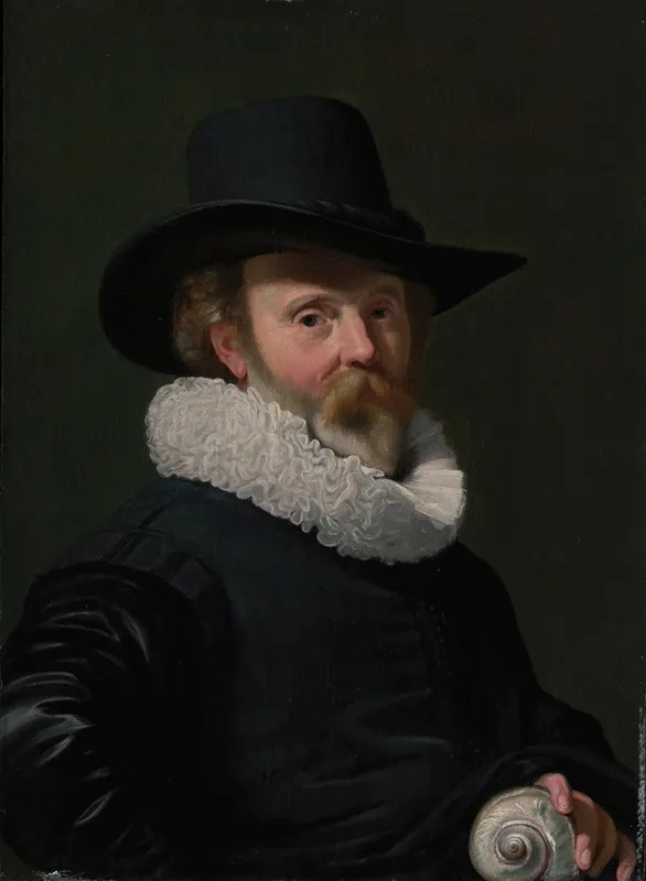 Portrait Of A Man With A Shell Wall Art by Thomas de Keyser - High-Resolution Digital Print
