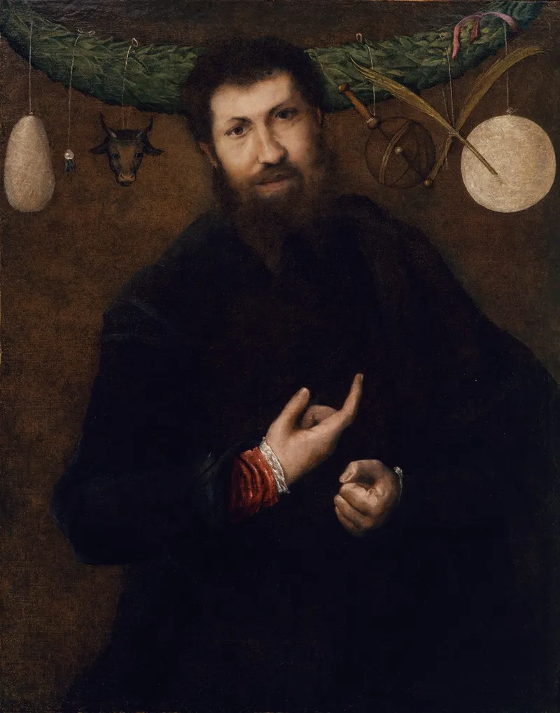 Portrait Of A Man With Allegorical Symbols
