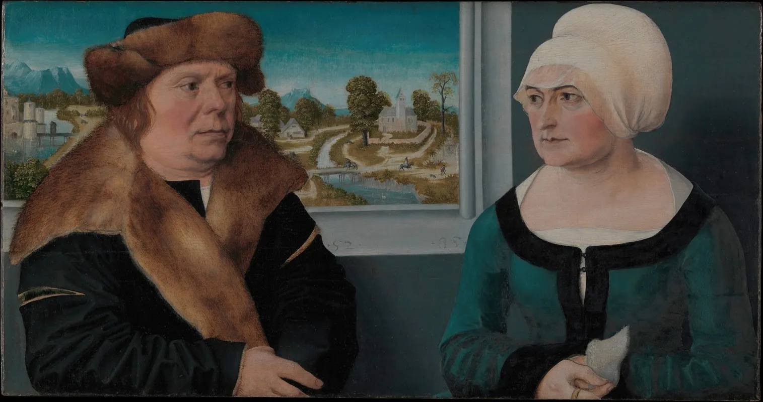 Portrait Of A Married Couple 2 Wall Art by Ulrich Apt the Elder - High-Resolution Digital Print